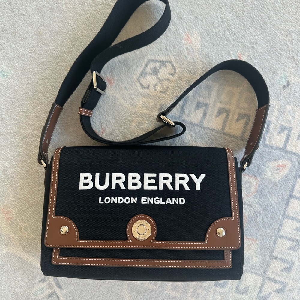 Burberry New Hampshire Black and Brown Shoulder Bag